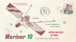 N°630 N -lettre Mariner 10 - America Del Nord