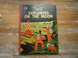 HERGE THE ADVENTURES OF TINTIN  EXPLORERS ON THE MOON  On A Marché Sur La Lune  1er édition Anglaise 1959 METHUEN - Translated Comics