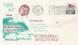 N°649 N -lettre  Code 417 -meteorological Satellite -Usaf- - North  America