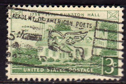 USA STATI UNITI 1958 GUNSTON HALL ISSUE VIRGINIA CENT 3c USED USATO OBLITERE' - Altri & Non Classificati