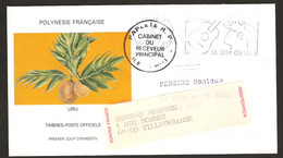 Polynésie 1977 N° Service 1 O FDC, First Day Cover, Premier Jour, Fruit Comestible, Uru, Arbre à Pain - Storia Postale