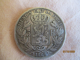 Belgique 5 Francs 1869 - 5 Frank