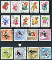 Hungary 1965 & 1968. 2 Complete Sets Flowers & Sport (NB ONE DAMAGED STAMP - See Arrow) USED - Andere & Zonder Classificatie