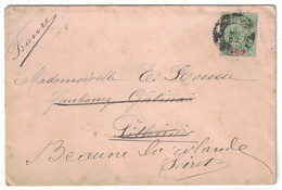1902 - TIMBRE N° 59 SEUL Sur LETTRE CAD NOUMÉA ? NOUVELLE CALÉDONIE Pour BEAUNE LA ROLANDE LOIRET FRANCE - Cartas & Documentos