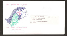 Polynésie 1979 N° PA 145 O FDC, Premier Jour, Année Internationale De L'enfant, Jeux, Nounours, Cubes, Dés, Teddy Bear - Brieven En Documenten