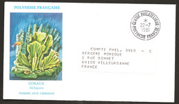 Polynésie 1978 N° PA 139 O FDC, Premier Jour, Coraux, Corail, Millepora, Poissons, Poisson - Brieven En Documenten