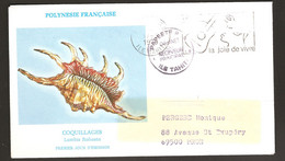 Polynésie 1978 N° PA 134 O FDC, Premier Jour, Coquillages, Lambis Robusta, Mollusque Gastéropode, Strombidae - Lettres & Documents