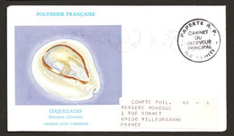 Polynésie 1978 N° PA 132 O FDC, Premier Jour, Coquillages, Erosaria Obvelata, Monetaria Mollusque Gastéropode Porcelaine - Storia Postale