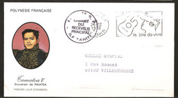 Polynésie 1977 N° PA 118 O FDC, Premier Jour, Souverains, Tamatoa V, Souverain De Raiatea, Costume, îles Sous-le-Vent - Briefe U. Dokumente