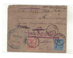 Yvert N° 70+ 79 Sur Enveloppe " Recommandé ". Obl. Voir Verso.... - 1876-1878 Sage (Type I)