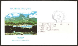 Polynésie 1979 N° 133 O FDC, Premier Jour, Paysages, Île, Plage, Uapou, îles Marquises, Colonnes Basaltiques, Mont Oave - Lettres & Documents