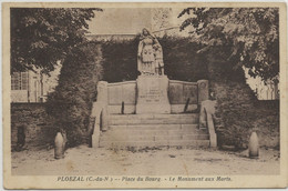 Ploëzal-Place Du Bourg-Le Monument Aux Morts (Légère Pliure Haut à Gauche,voir Scan) (CPSM) - Ploëzal