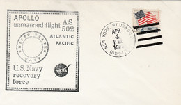 N°666 N -lettre Apollo -unmanned Flight -Atalntic Pacific- Us Navy Recovery Force- - North  America