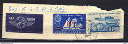 St Pierre Et Miquelon N° 322 Et 339 Sur Fragment D'enveloppe - Used Stamps