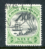 Niue 1944-46 Pictorials - Wmk. Mult. NZ & Star - ½d Captain Cook Landing Used (SG 89) - Niue