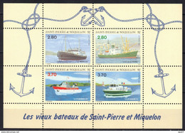 Saint-Pierre-et-Miquelon BF N°4** Vieux Bateaux - Hojas Y Bloques