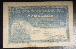 CARAVACA (MURCIA). 25 CTS AZUL CONSEJO MUNICIPAL - Otros & Sin Clasificación