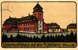 Fichtelberg, Unterkunftshaus, Steindruck AK, 1915 - Oberwiesenthal