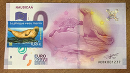 2016 BILLET 0 EURO SOUVENIR DPT 62 NAUSICAÀ + TIMBRE ZERO 0 EURO SCHEIN BANKNOTE PAPER MONEY - Privéproeven