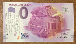 2016 BILLET 0 EURO SOUVENIR DPT 55 MÉMORIAL DE VERDUN + TAMPON ZERO 0 EURO SCHEIN BANKNOTE PAPER MONEY BANK PAPER MONEY - Essais Privés / Non-officiels