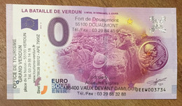 2016 BILLET 0 EURO SOUVENIR DPT 55 LA BATAILLE DE VERDUN + TAMPON ZERO 0 EURO SCHEIN BANKNOTE PAPER MONEY BANK NOTE - Privéproeven