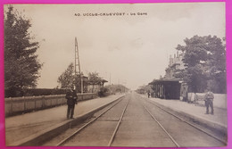 Cpa Uccle Calevoet Gare Ukkel Carte Postale Belgique Rare Environs Bruxelles - Uccle - Ukkel