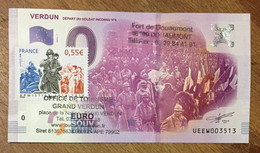 2016 BILLET 0 EURO SOUVENIR DPT 55 VERDUN SOLDAT INCONNU + TIMBRE ZERO 0 EURO SCHEIN BANKNOTE PAPER MONEY BANK - Essais Privés / Non-officiels