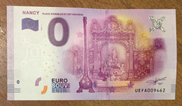 2016 BILLET 0 EURO SOUVENIR DPT 54 NANCY PLACE STANISLAS ZERO 0 EURO SCHEIN BANKNOTE PAPER MONEY BANK - Private Proofs / Unofficial