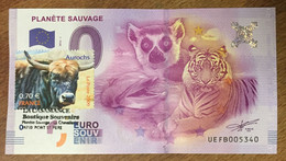 2016 BILLET 0 EURO SOUVENIR DPT 44 PLANÈTE SAUVAGE + TIMBRE ZERO 0 EURO SCHEIN BANKNOTE PAPER MONEY BANK - Essais Privés / Non-officiels