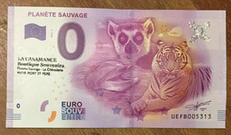 2016 BILLET 0 EURO SOUVENIR DPT 44 PLANÈTE SAUVAGE + TAMPON ZERO 0 EURO SCHEIN BANKNOTE PAPER MONEY BANK - Privéproeven