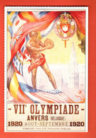 ZBG-29 VIIe Olympiade Anvers 1920. Lancuer De Disque. Reproduction Musée Olympique De Lausanne. Circulé - Olympic Games