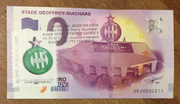 2016 BILLET 0 EURO SOUVENIR DPT 42 STADE GEOFFROY-GUICHARD + TIMBRE ZERO 0 EURO SCHEIN BANKNOTE PAPER MONEY BANK - Privatentwürfe