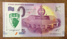 2016 BILLET 0 EURO SOUVENIR DPT 42 STADE GEOFFROY-GUICHARD + TIMBRE ZERO 0 EURO SCHEIN BANKNOTE PAPER MONEY BANK - Essais Privés / Non-officiels