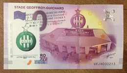 2016 BILLET 0 EURO SOUVENIR DPT 42 STADE GEOFFROY-GUICHARD + TIMBRE ZERO 0 EURO SCHEIN BANKNOTE PAPER MONEY BANK - Pruebas Privadas