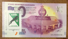 2016 BILLET 0 EURO SOUVENIR DPT 42 STADE GEOFFROY-GUICHARD + TIMBRE ZERO 0 EURO SCHEIN BANKNOTE PAPER MONEY BANK - Private Proofs / Unofficial