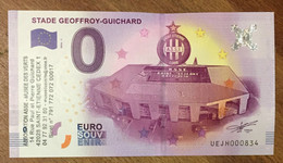 2016 BILLET 0 EURO SOUVENIR DPT 42 STADE GEOFFROY-GUICHARD + TAMPON ZERO 0 EURO SCHEIN BANKNOTE PAPER MONEY BANK - Essais Privés / Non-officiels