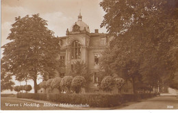 WAREN Mecklenburg Höhere Mädchenschule Braune Fotokarte Belebt TOP-Erhaltung Ungelaufen - Waren (Mueritz)