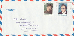 New Zealand Air Mail Cover Sent To Denmark Lowerhutt 8-6-1989 - Luftpost