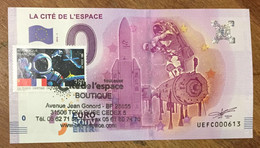 2016 BILLET 0 EURO SOUVENIR DPT 31 LA CITÉ DE L'ESPACE + TIMBRE ZERO 0 EURO SCHEIN BANKNOTE PAPER MONEY BANK - Privéproeven