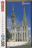 Carte JAPON - CATHEDRALE DE CHARTRES / FRANCE - Site Religion - CHURCH JAPAN Prepaid Bus Card - Nishi - Culture