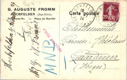 67 HOCHFELDEN - G. Auguste Fromm  - Entiers Postaux - Hochfelden