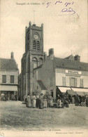 Neauphle Le Château * La Place * Marché * Le Clocher De L'église * épicerie Mercerie PHILIPPE - Neauphle Le Chateau