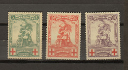 Belgie - Belgique Ocb Nr : 126 - 128 * MH (zie Scan) - 1918 Croix-Rouge