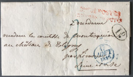 France 17 AOUT 1835, Griffe Bureaux De Postes Chambre Des Députés Sur Lettre - (B1278) - 1801-1848: Précurseurs XIX