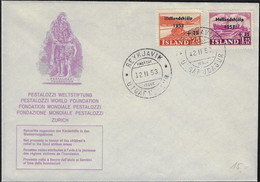 Islande 1953 Y&T 243/4 Mi 285/6 Sur FDC. Aide Aux Victimes Des Inondations Aux Pays-Bas. Hollandshjálp - FDC