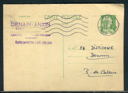 Entier Postal Type Muller De Paris Pour Denain - Anzin En 1957, Usage Commerciale - O 68 - Standard Postcards & Stamped On Demand (before 1995)