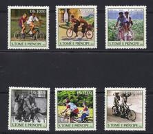 St-Thomas Et Principe Sao Tome 2003 Yvertn° 1650-1655 *** MNH Cote 12,50 Euro Bicyclettes Fietsen Bicycles - Sao Tome And Principe