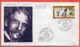 SCHWEITZER DAHOMEY FDC DE 1966 DE COTONOU - Albert Schweitzer