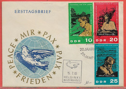 SCHWEITZER ALLEMAGNE ORIENTALE FDC DE 1965 DE BERLIN - Albert Schweitzer