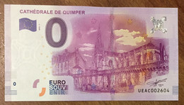 2016 BILLET 0 EURO SOUVENIR DPT 29 CATHÉDRALE DE QUIMPER ZERO 0 EURO SCHEIN BANKNOTE PAPER MONEY BANK - Essais Privés / Non-officiels